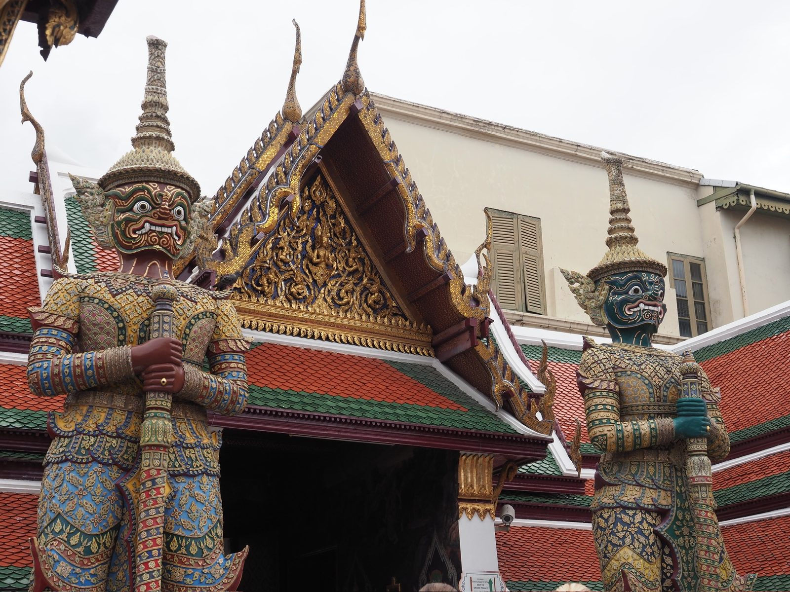 Ornate guardian statues at a temple in Northern Thailand