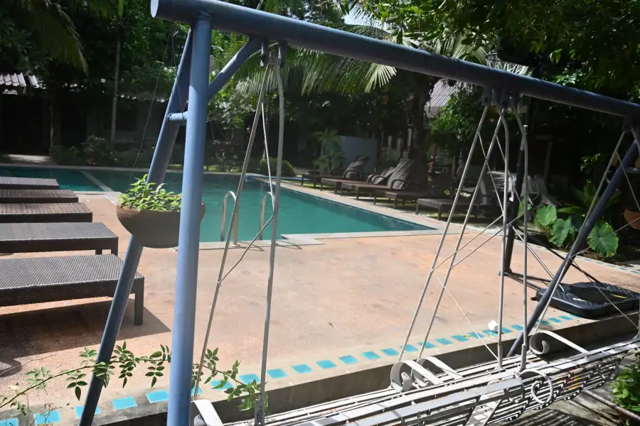 Outdoor pool at a guesthouse in the hills