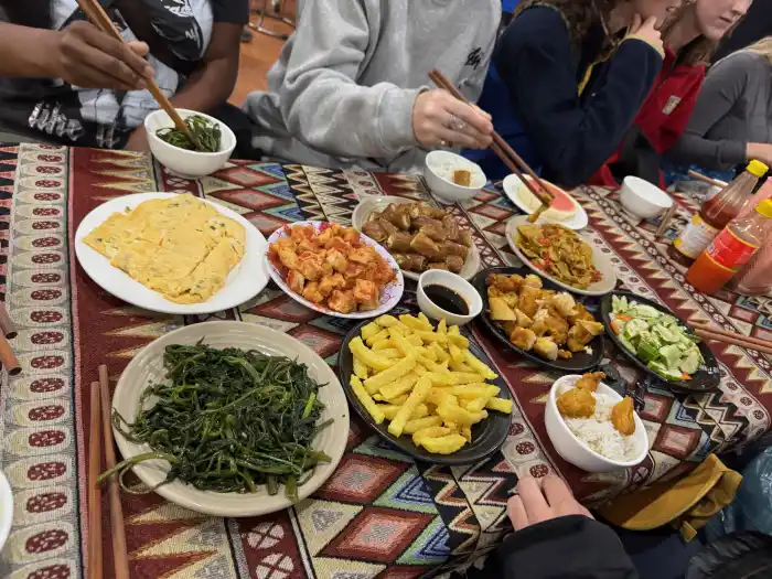 Culinary adventure in with friends and family, savoring the local delicacies