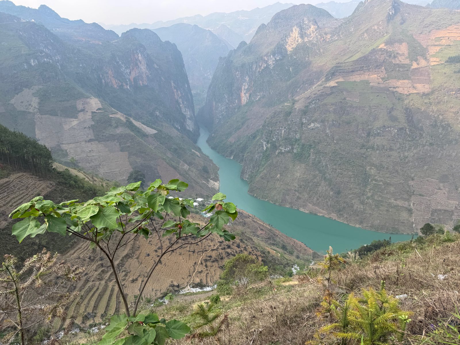 Blue river cutting through the valley, Đồng Văn