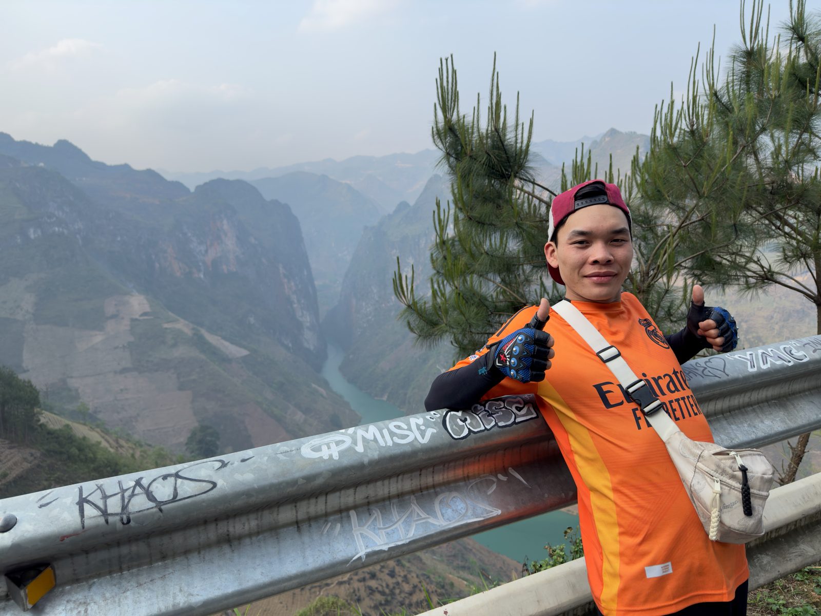 Stopped on a winding road somewhere in Hà Giang Province