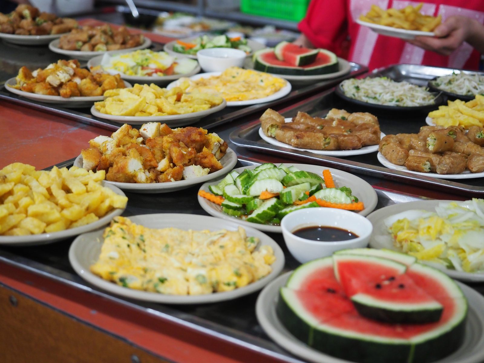 Vietnamese dishes — spring rolls, grilled meats, Hội An